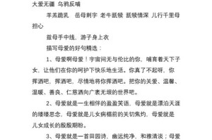 母爱（为了孩子能够安全健康地成长，她义无反顾地逆境奋斗）